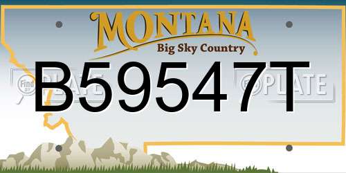 B59547T Montana License Plate