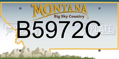 B5972C Montana License Plate
