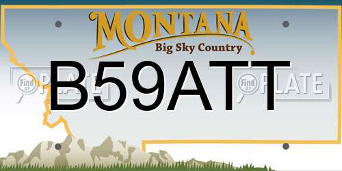 B59ATT Montana License Plate