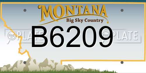 B6209 Montana License Plate