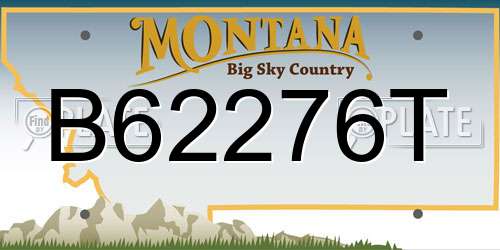B62276T Montana License Plate