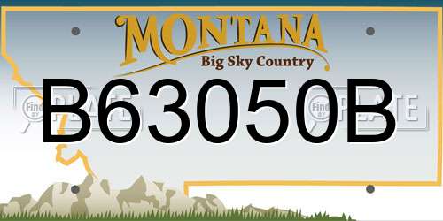 B63050B Montana License Plate