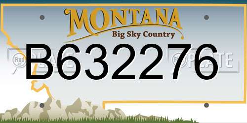 B632276 Montana License Plate