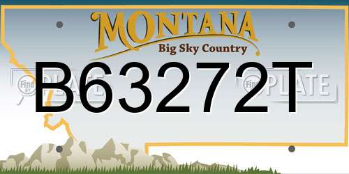 B63272T Montana License Plate