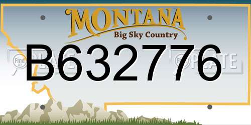 B632776 Montana License Plate