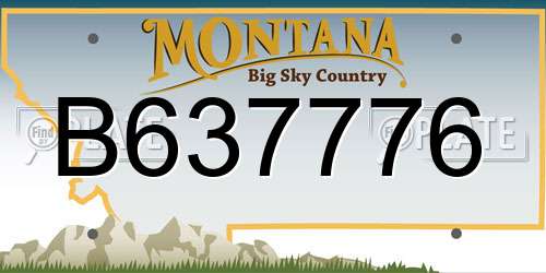 B637776 Montana License Plate