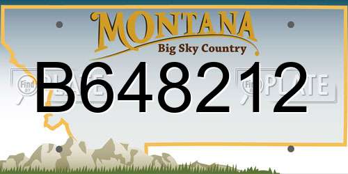 B648212 Montana License Plate