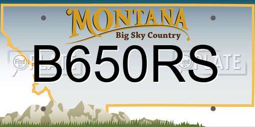 B650RS Montana License Plate