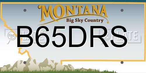 B65DRS Montana License Plate