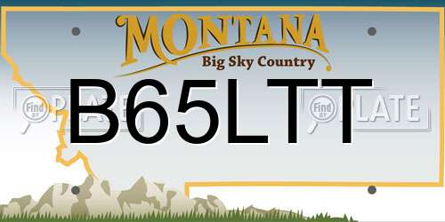 B65LTT Montana License Plate