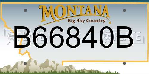 B66840B Montana License Plate