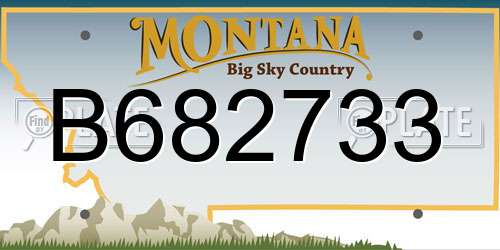 B682733 Montana License Plate