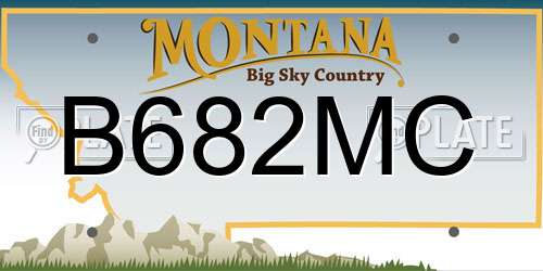 B682MC Montana License Plate