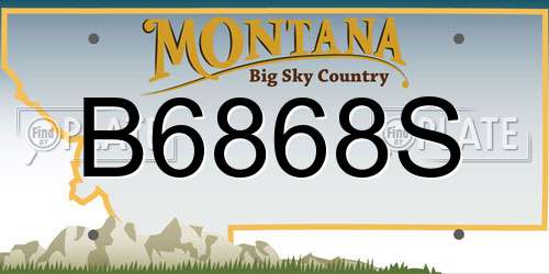 B6868S Montana License Plate