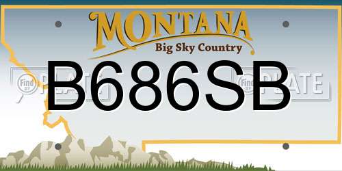 B686SB Montana License Plate
