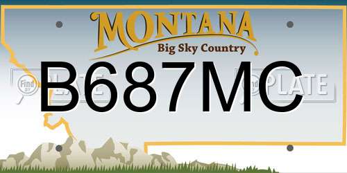 B687MC Montana License Plate