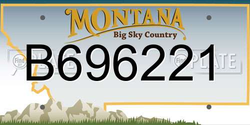 B696221 Montana License Plate