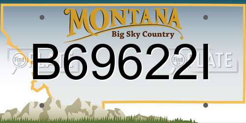 B69622I Montana License Plate