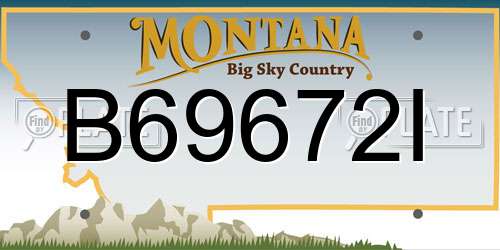 B69672I Montana License Plate