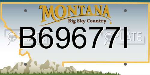 B69677I Montana License Plate