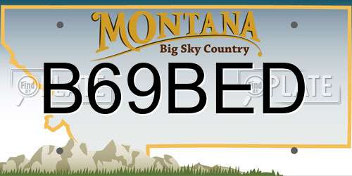 B69BED Montana License Plate
