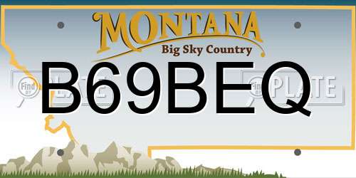B69BEQ Montana License Plate