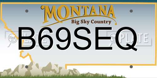 B69SEQ Montana License Plate