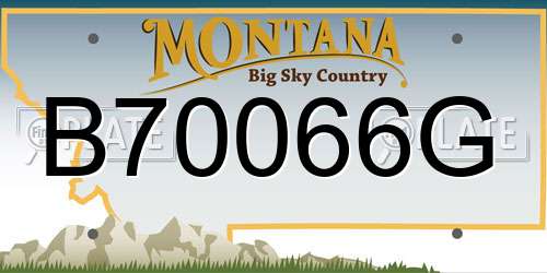 B70066G Montana License Plate