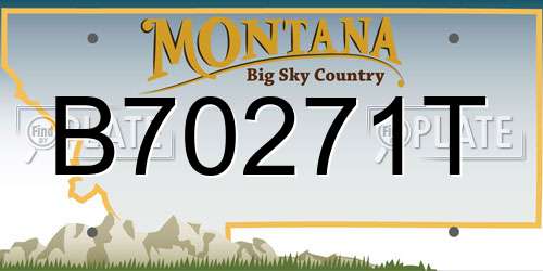B70271T Montana License Plate