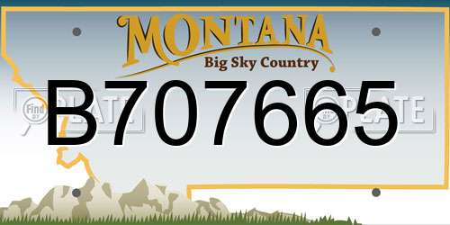 B707665 Montana License Plate