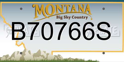 B70766S Montana License Plate