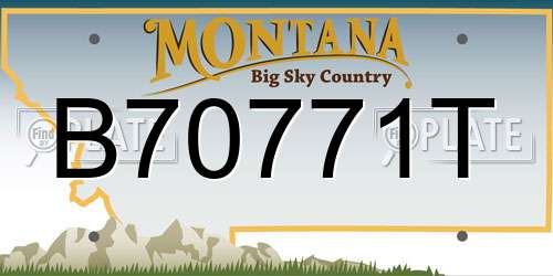 B70771T Montana License Plate
