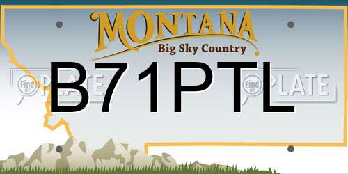 B71PTL Montana License Plate