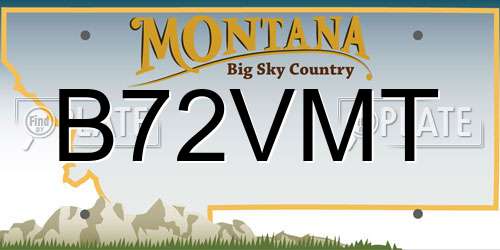B72VMT Montana License Plate