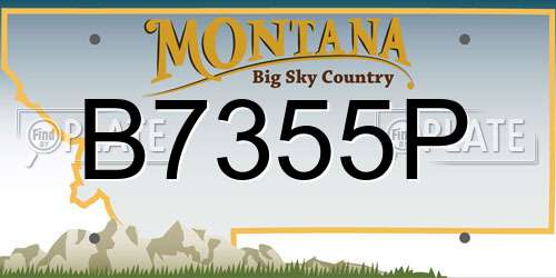 B7355P Montana License Plate