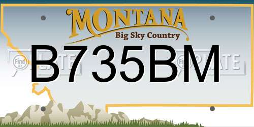 B735BM Montana License Plate