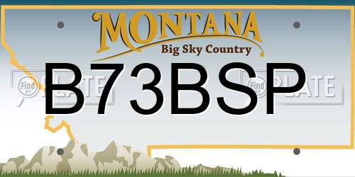 B73BSP Montana License Plate