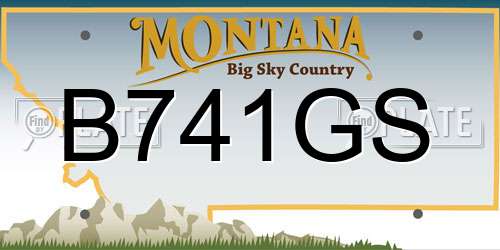 B741GS Montana License Plate