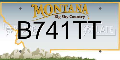 B741TT Montana License Plate