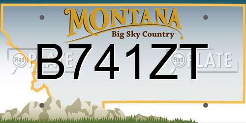 B741ZT Montana License Plate