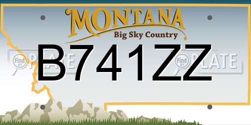 B741ZZ Montana License Plate