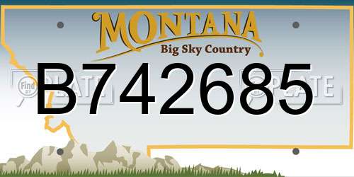 B742685 Montana License Plate
