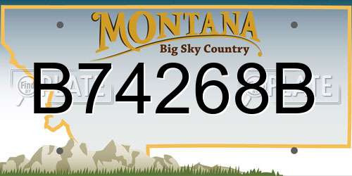 B74268B Montana License Plate