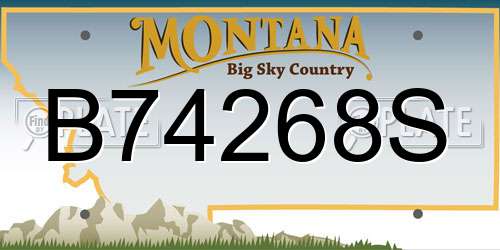 B74268S Montana License Plate