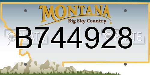 B744928 Montana License Plate