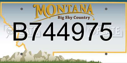 B744975 Montana License Plate