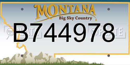 B744978 Montana License Plate
