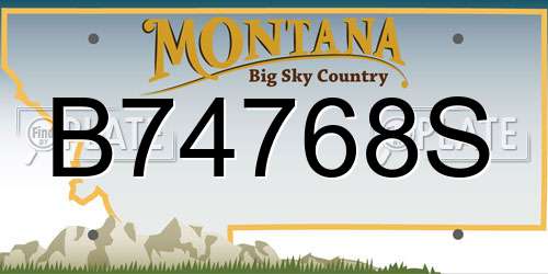 B74768S Montana License Plate
