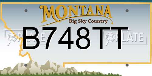 B748TT Montana License Plate