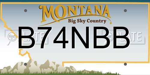 B74NBB Montana License Plate